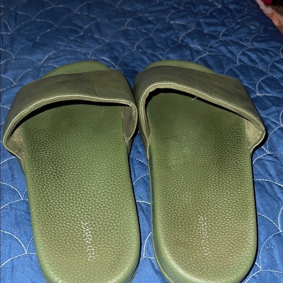 Green Slide Sandals